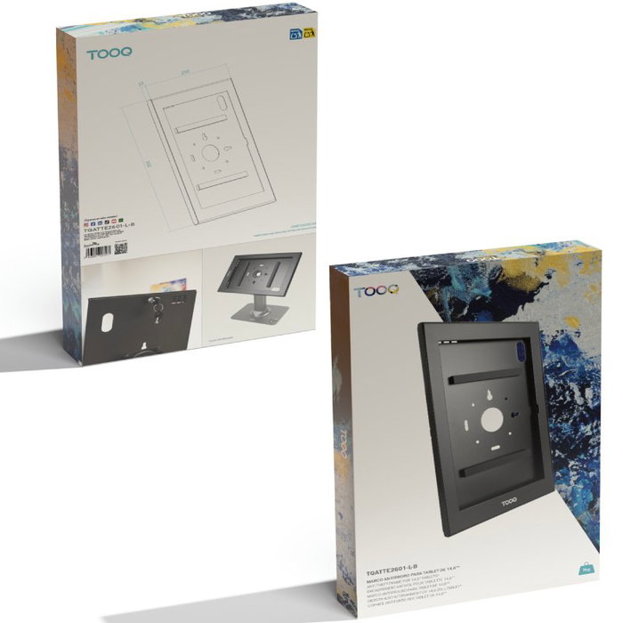 Tooq Marco Antirrobo para Tablet 14,6 Pulgadas, Negro